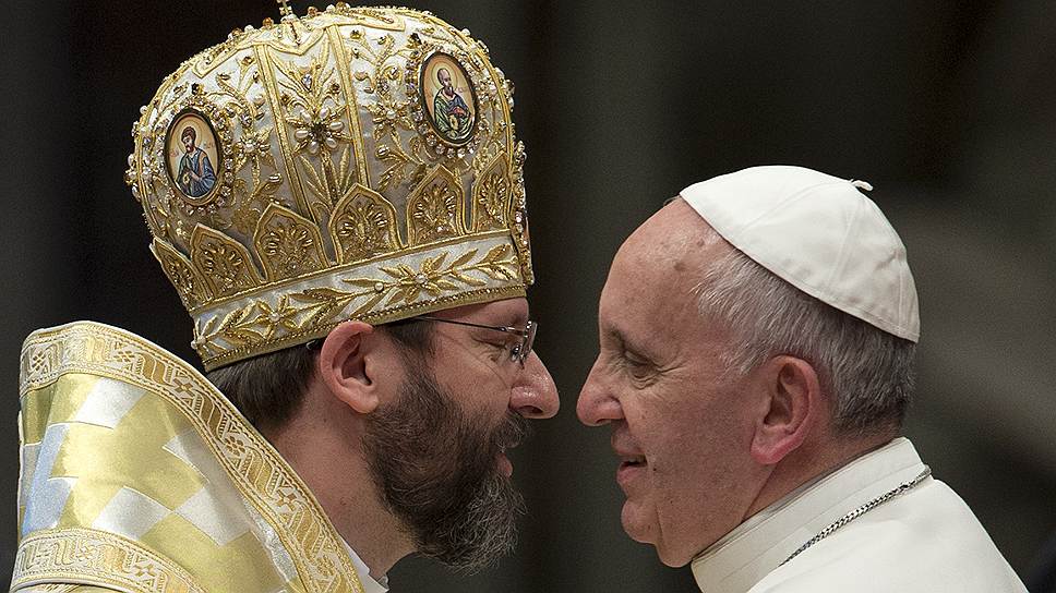 Папа Франциск и глава украинских униатов архиепископ Святослав
